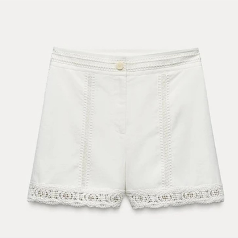 VACATION NWT ZARA 2024 COLLECTION CROCHET EMBROIDERED SHORT